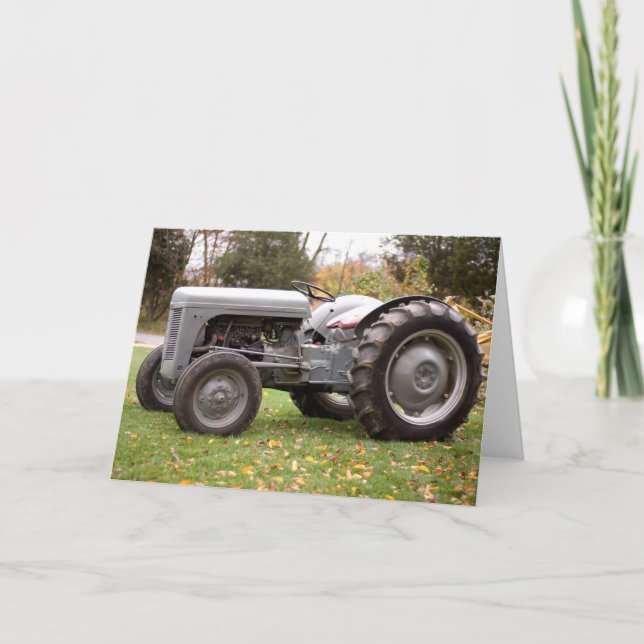 Carte Ancien tracteur en chute (Devant)