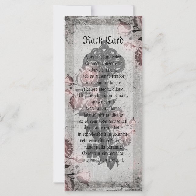 Carte Ancienne clé et Rose (Devant)