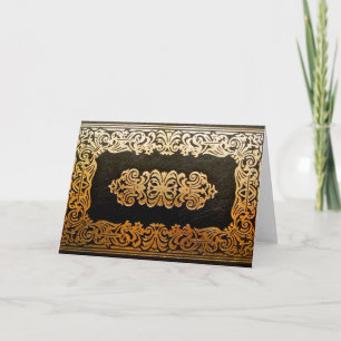 Carte Ancienne couverture de livre en cuir