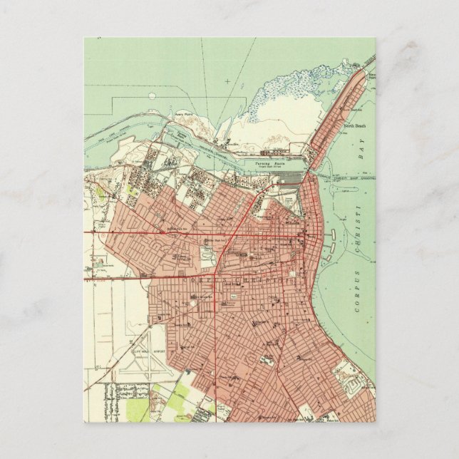 Carte ancienne de Corpus Christi Texas (1951) (Devant)