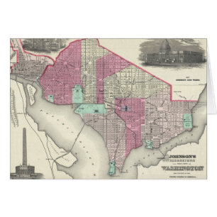 Carte ancienne de Washington D.C. (1866)