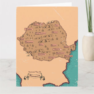 Carte ancienne des comtés de Roumanie