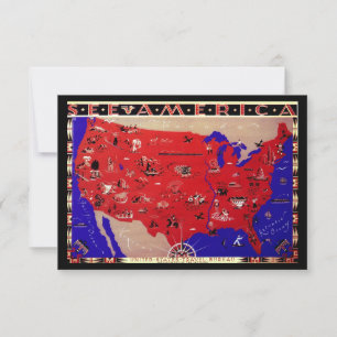 Carte ancienne des États-Unis Changement d'adresse