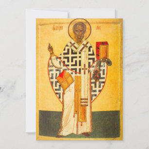 Carte Ancienne icône russe de Saint Nicolas