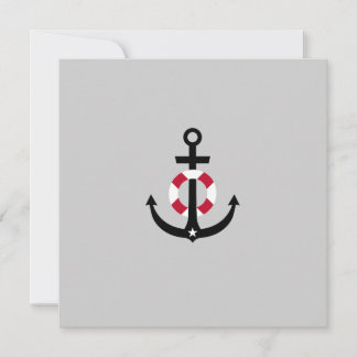 Carte Ancre avec ceinture de sauvetage
