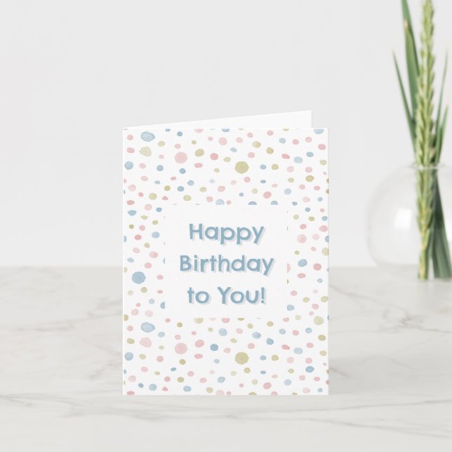 Carte Andie Confetti Aquarelle Dots (Devant)