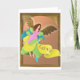 Carte Ange d'amour de Noël (vide à l'intérieur)