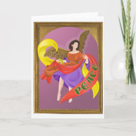Carte Ange de la PAIX de Noël (vide à l'intérieur)