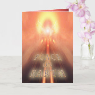 Carte Ange de lumière Noël "PAIX SUR TERRE"