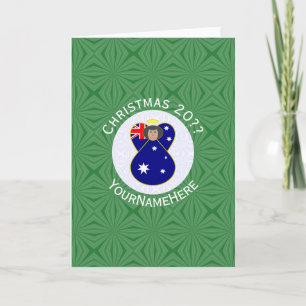 Carte Ange de Noël australien Message personnalisé