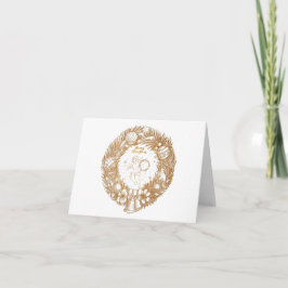 Carte Ange de Noël d'or-couronne-Joyeux Noël