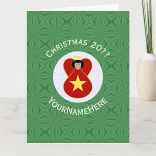 Carte Ange du drapeau vietnamien Noël Personnalisé