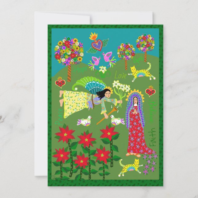 Carte Ange Gabriel et la Vierge Marie Annonciation (Devant)