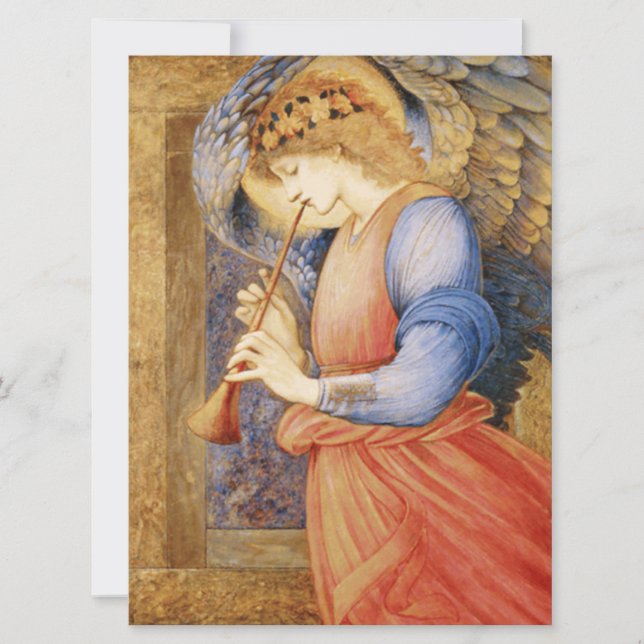 Carte Ange jouant du flageolet (d'après Edward Burne-Jon (Devant)