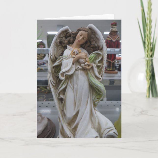 Carte Angel avec chiot (Devant)