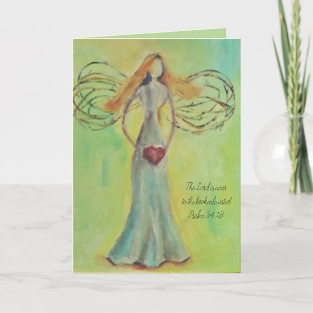 Carte Angel avec coeur (Devant)