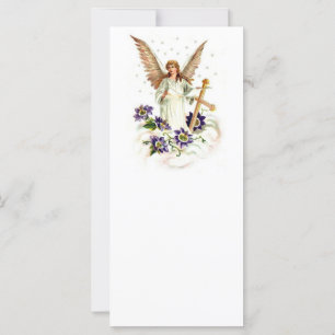 Carte Angel Avec Croix Et Fleurs Clematis