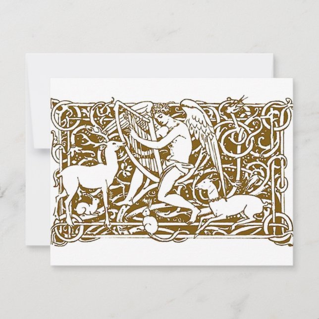 Carte Angel avec Harpe (Devant)