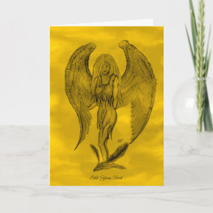 Carte Angel en style tatouage