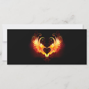 Carte Angel Fire Heart with Wings