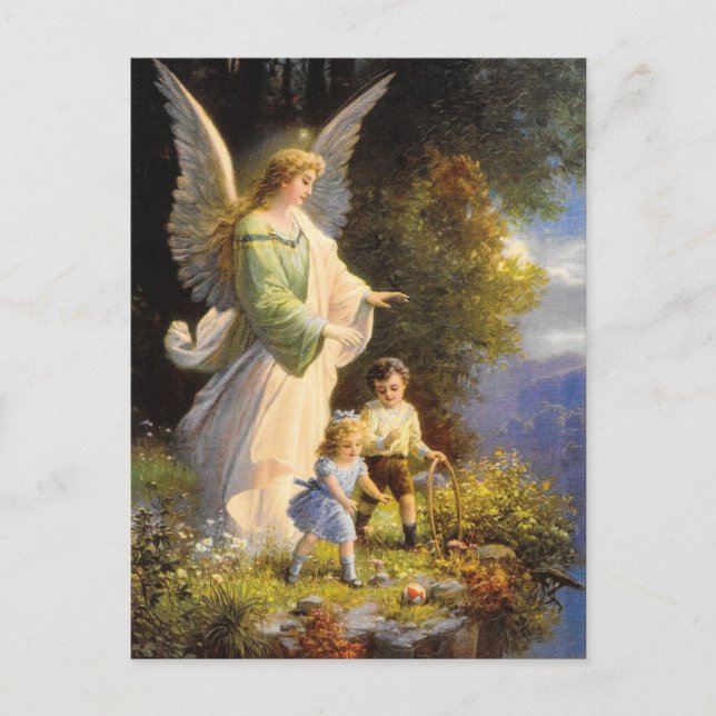 Carte Angel Guardian vintage  (Devant)