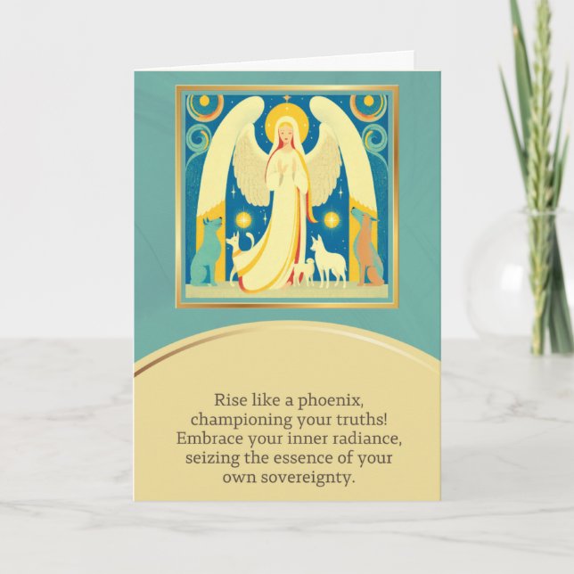 Carte angel message happy birthday (Devant)