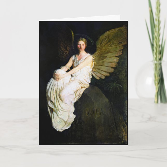 Carte Angel, peinture populaire d'Albert H. Thayer (Devant)