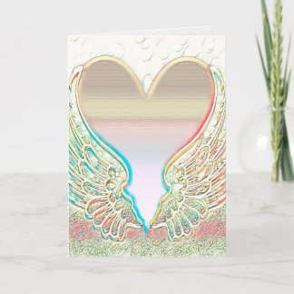 Carte Angel Wings and Heart Graphic Arts Card