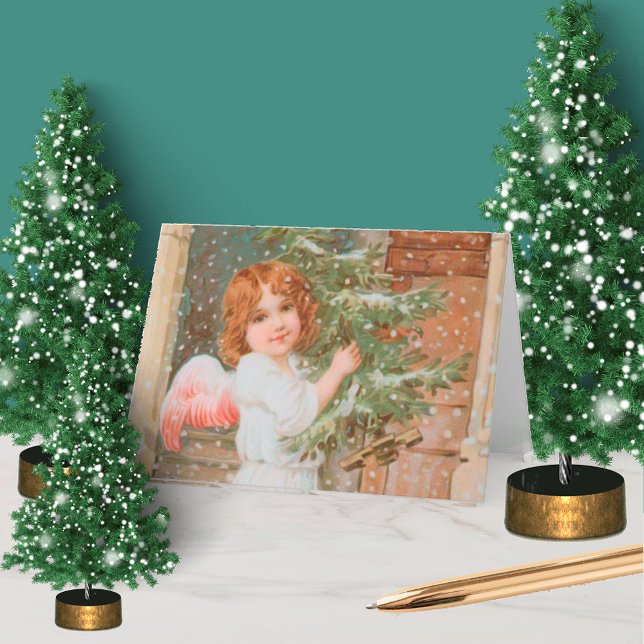 Carte Angel Winsome avec arbre de Noël (Créateur téléchargé)
