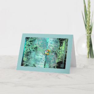 Carte Angelfish fine art fish collage greeting card