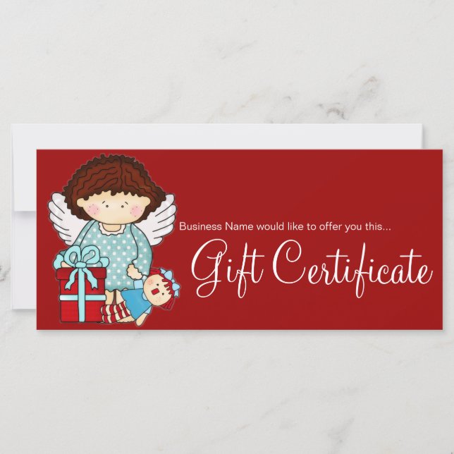 Carte Angelica Love Christmas Holiday Certificat cadeau (Devant)