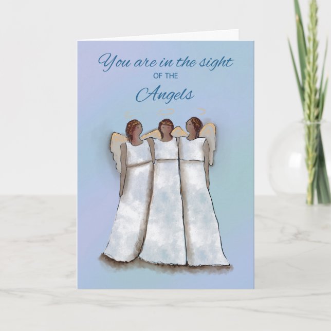Carte Angels Penser de vous Religieux à la vue de l'ange (Devant)