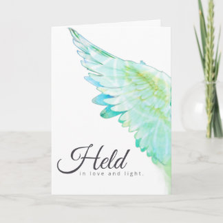 Carte Angels With You Aqua Angel Wing – Held Love Light