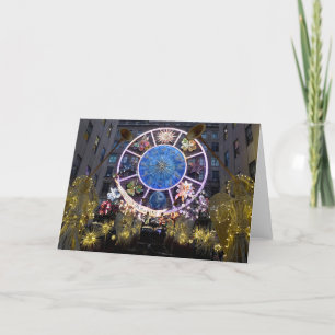 Carte Anges de Noël et roue du zodiaque, NYC -