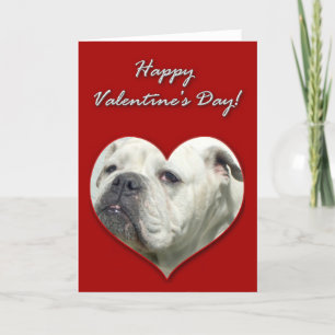 Carte anglaise de jour de Valentines de bouledogue