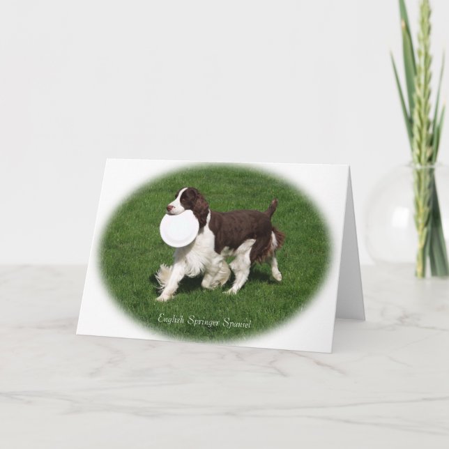 Carte anglaise Springer Spaniel Note (Devant)