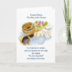 Carte Angleterre Jardin Verse avec aquarelle peinture