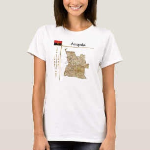 Carte Angola + Drapeau + Titre T-shirt