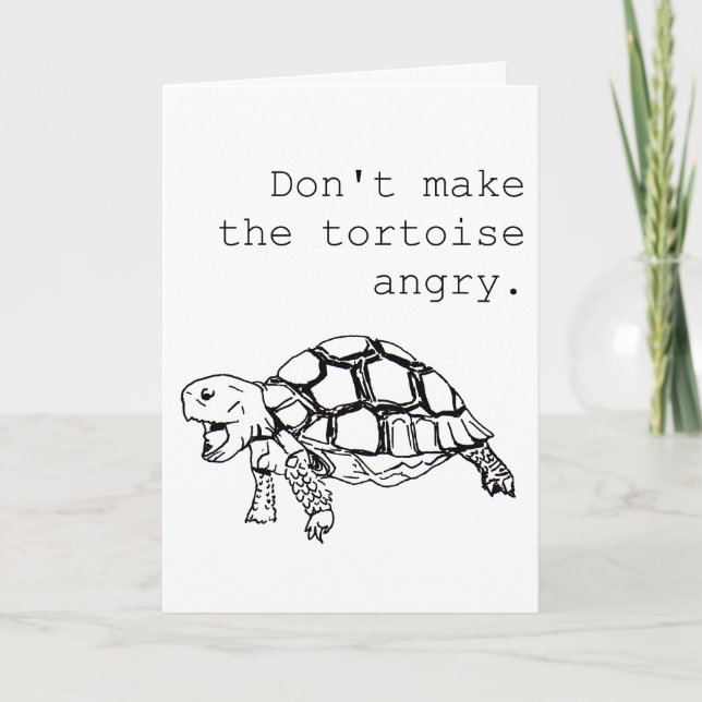 Carte Angry Tortoise n'importe quelle occasion drôle des (Devant)