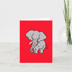 Carte Animal africain en voie de disparition - Rouge