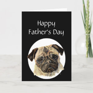 Carte Animal familier d'humour de fête des pères, chien
