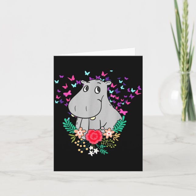 Carte Animal Lover Butterfly Valentines Day Gift Flowers (Devant)
