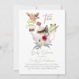 Carte Animal Magic Tea Party Baby shower Incl. Enveloppe
