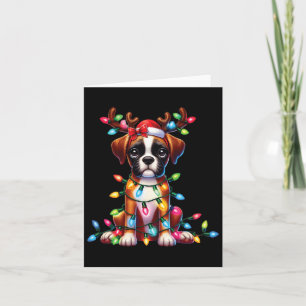 Carte Animaux Amoureux des animaux Cute Boxer Chien Rein