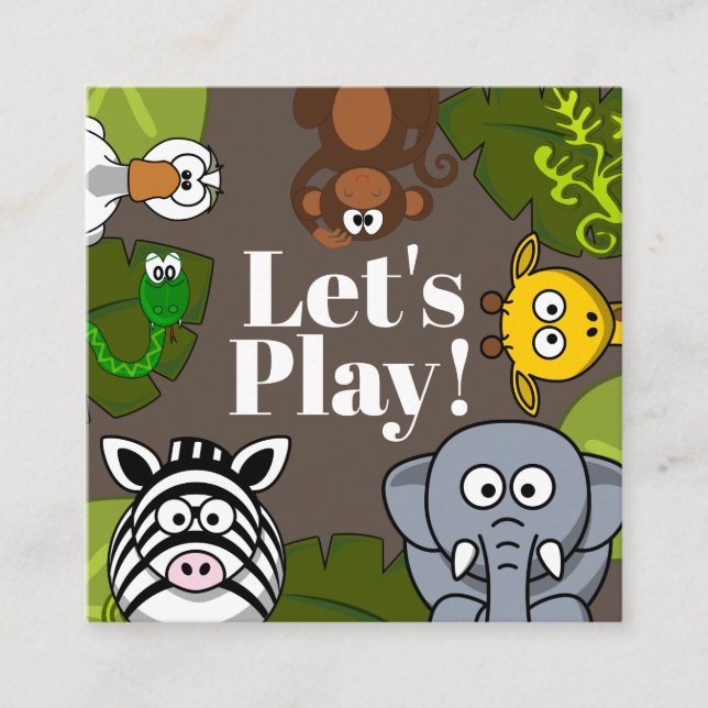 Carte Animaux amusants pour enfants (Devant)