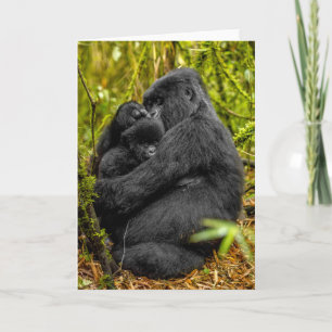 Carte Animaux de bébés cutest Gorilla & bébé