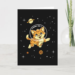 Carte Animaux De Chat Dans L'Espace