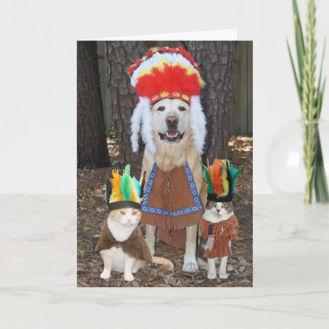 Carte Animaux de compagnie amusants Gros chef Fête des p (Devant)