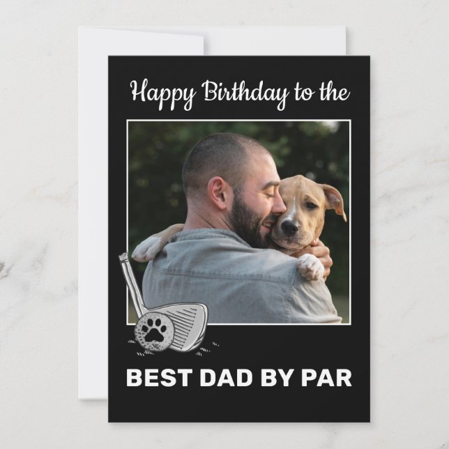 Carte Animaux de compagnie Photo Best Papa By Par Golf C (Devant)
