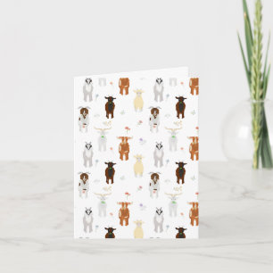 Carte Animaux de ferme de chèvres mignons